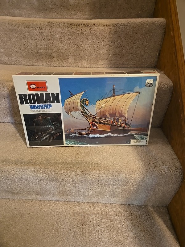 VINTAGE Minicraft SAILBOAT HISTORY SERIES 1 ROMAN WARSHIP 50 BC KIT # 1401 Seale