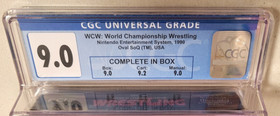 NES WCW World Championship Wrestling  Complete Box 1990 RARE CGC 9.0 L@@K!
