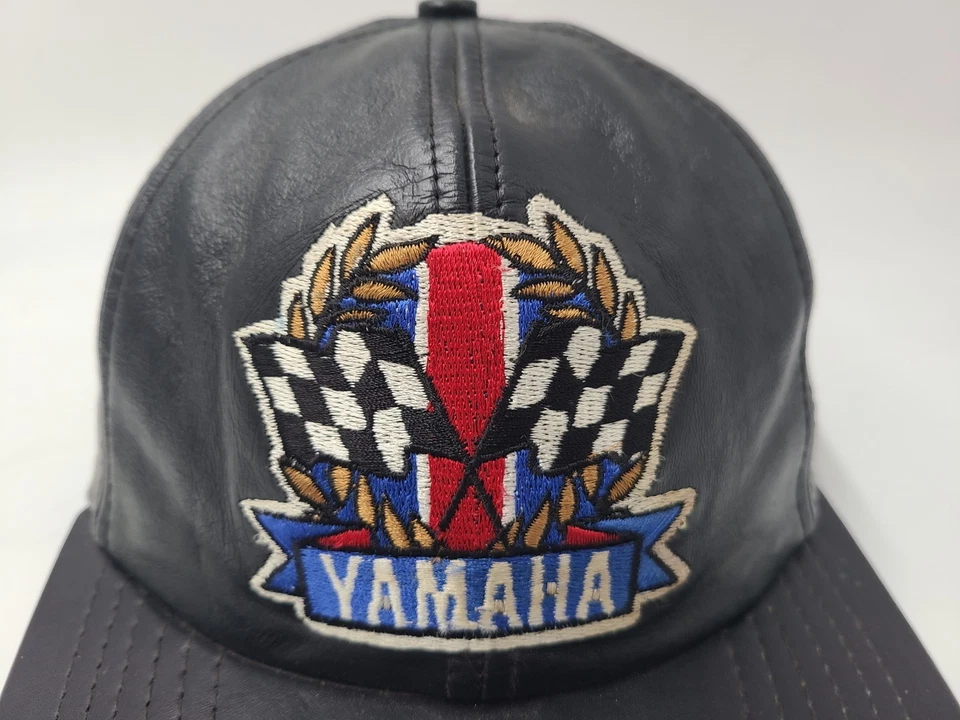 复古雅马哈世界领先技术皮革绑带可调节帽子男式 — 第 4/4 张图片