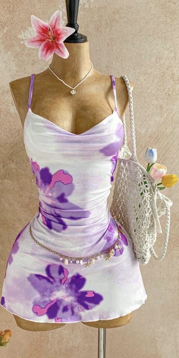 purple stretch satin bodycon mini dress White & Floral Slip One Size V-Neck Its a bias cut variantID_9a158330-68a5-4256-a6af-ddf00bcd7256 Jodifl Solid Color Midi Size:16-18 (L)