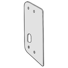 KICKSTOP AT1 Anti-Thrust Plate To Suit Deadlocks - AT1 Oval Keyway Satin Silver