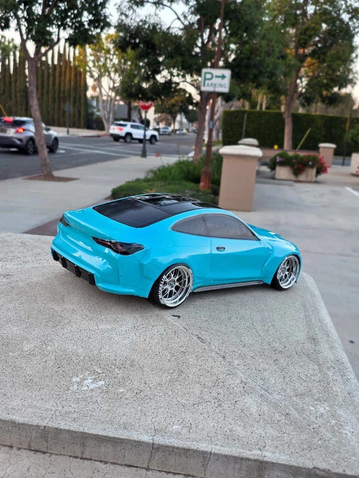 Pintura personalizada 200 mm 1/10 BMW M4 4Tec-2 HPI RDS DC10 YD2 MST TT02 FZ02 solo carrocería Foto 2 de 4