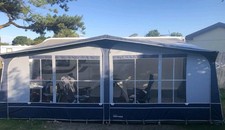 Lovely caravan awning with curtains, side skirt, size 8, 825-850cm,Dorema Pulsar