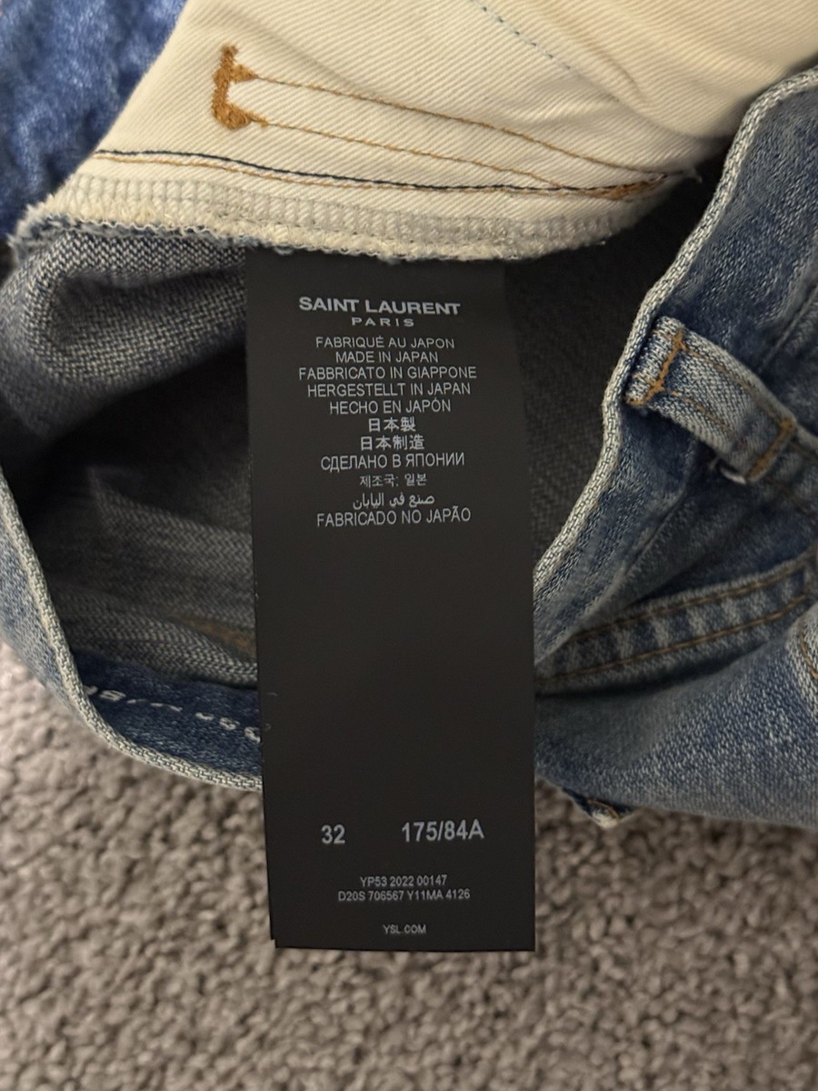 Saint Laurent 70s Serge Jeans Mens Size 32 Blue Wash | eBay