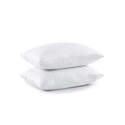 UNIKOME Medium Soft Goose Down and Feather Gusseted 2-Pack Pillows Queen