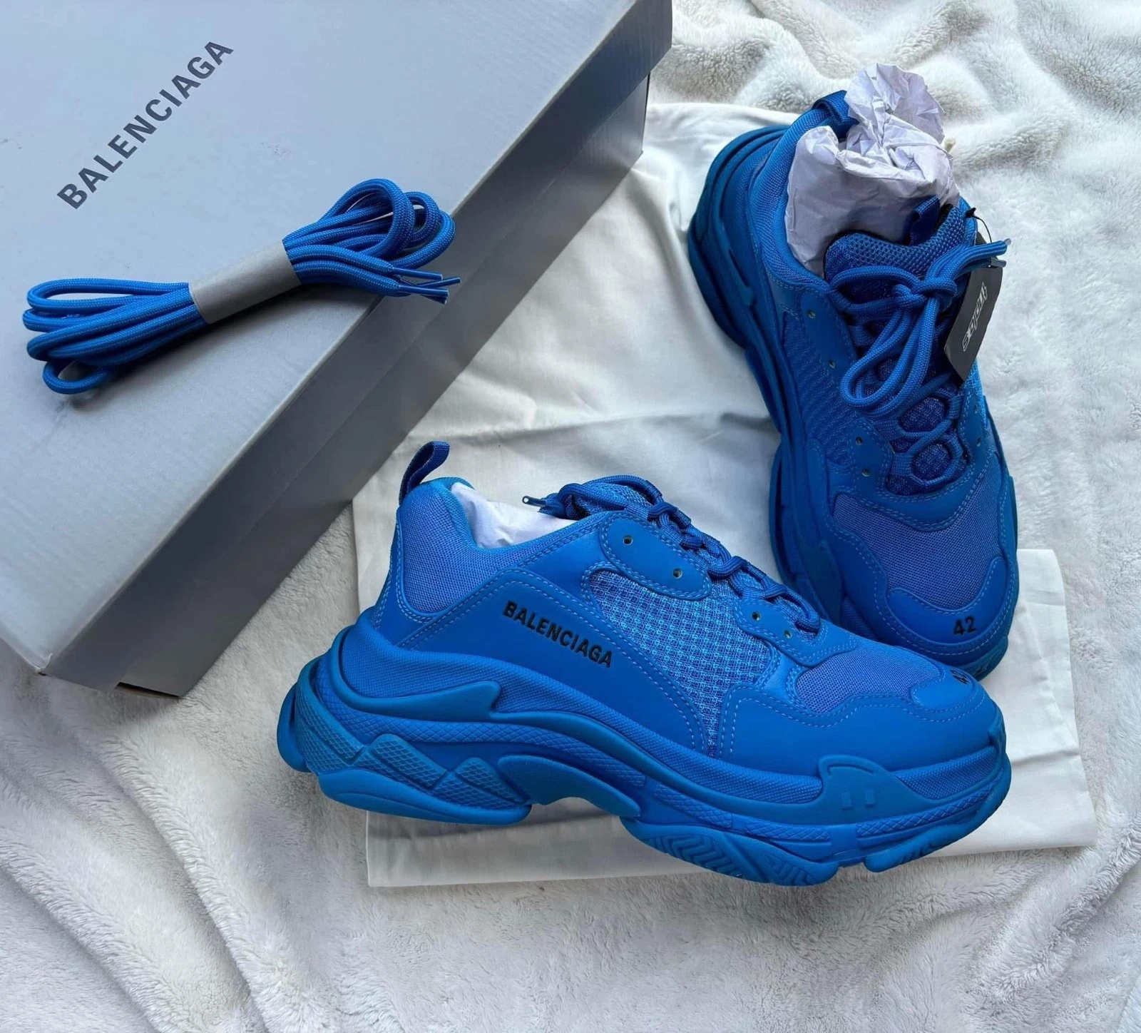 Balenciaga — Balenciaga Triple Blue Triple S Sneakers - 42EU / 9US - $1150 - New - Authentic