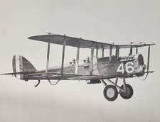 DeHavilland 4-B Aircraft British Bomber Biplane USAF Photo 8"x 10" WWI Era