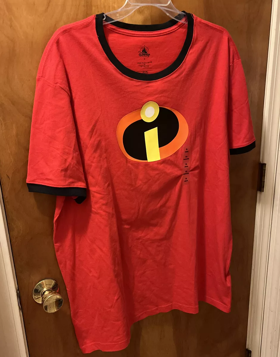 Disney Store Incredibles Logo Ringer T-Shirt for Men XL - NWT | eBay