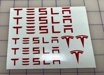 VINYL CENTRAL 9 Brake Caliper Decals for Tesla High Temp Heat Resistant Stickers