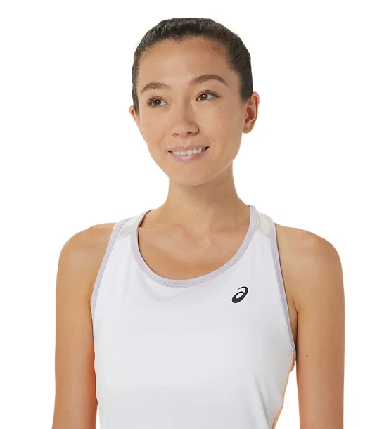Vestido gráfico feminino ASICS® XL Court em branco brilhante/violeta escuro - US$ 80 - Imagem 4 de 4