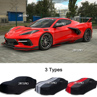 Scratch Satin Stretch Indoor Dustproof Car Cover w/Bag For Chevrolet Corvette US