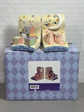 Vintage 1999 Kidsline “Welcome To The World” Bookends-3.5” X 4” X 4.75” with Box
