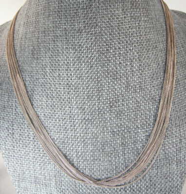 10 Strang verdrehtes Glied 18'' 925 Sterling Halskette 16G Karabinerverschluss