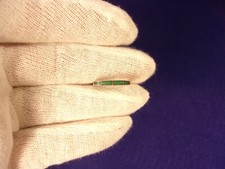 CLASSY LITTLE OL.D VTG ANTIQUE STERLING SILVER  FAUX GREEN TURQUOISE BAND RING