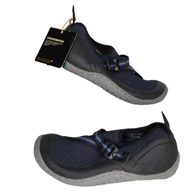 Bogs Crosswater Aqua Shoe Non Slip Size 8 Black Blue Aegis Microbe Shield NWT
