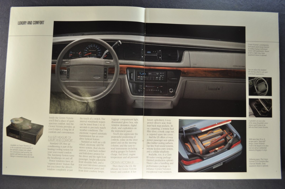  Crown Review ヴィンテージポスター 1994 Ford Crown Victoria Catalog Brochure LX Sedan Excellent