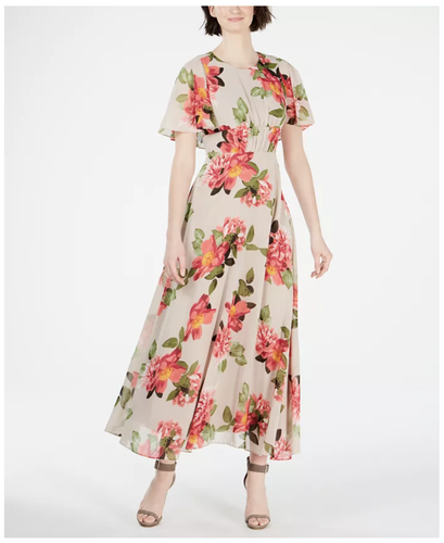 Calvin Klein Floral Printed Capelet Maxi Dress XXS - 2 190466018104 | eBay