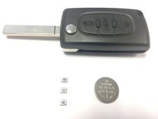 Repair kit for Peugeot 407 3 button remote key including switches and battery