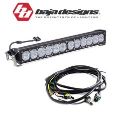 Baja Designs 20" OnX6+ Clear Wide Cornering Light Bar W/ High/Low Wiring Harness