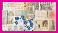 FINE VICTORIAN Antique Vtg New Media Mix Junk Journal Scrapbook Ephemera Art Lot