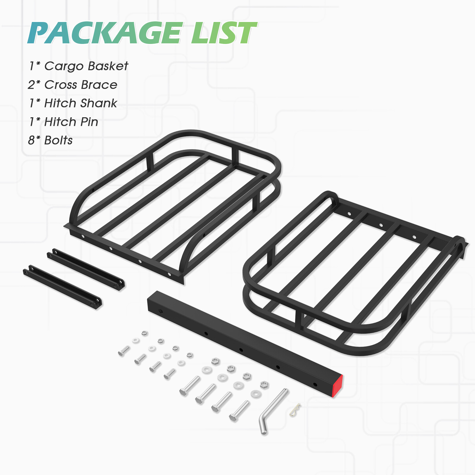 Cargo Carrier 500lbs/227kg Car Luggage Rack Hitch Mount Towbar Basket 2