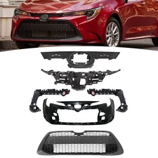 Front Bumper Cover & Grille Assembly For 2020 2021 2022 Toyota Corolla LE XLE
