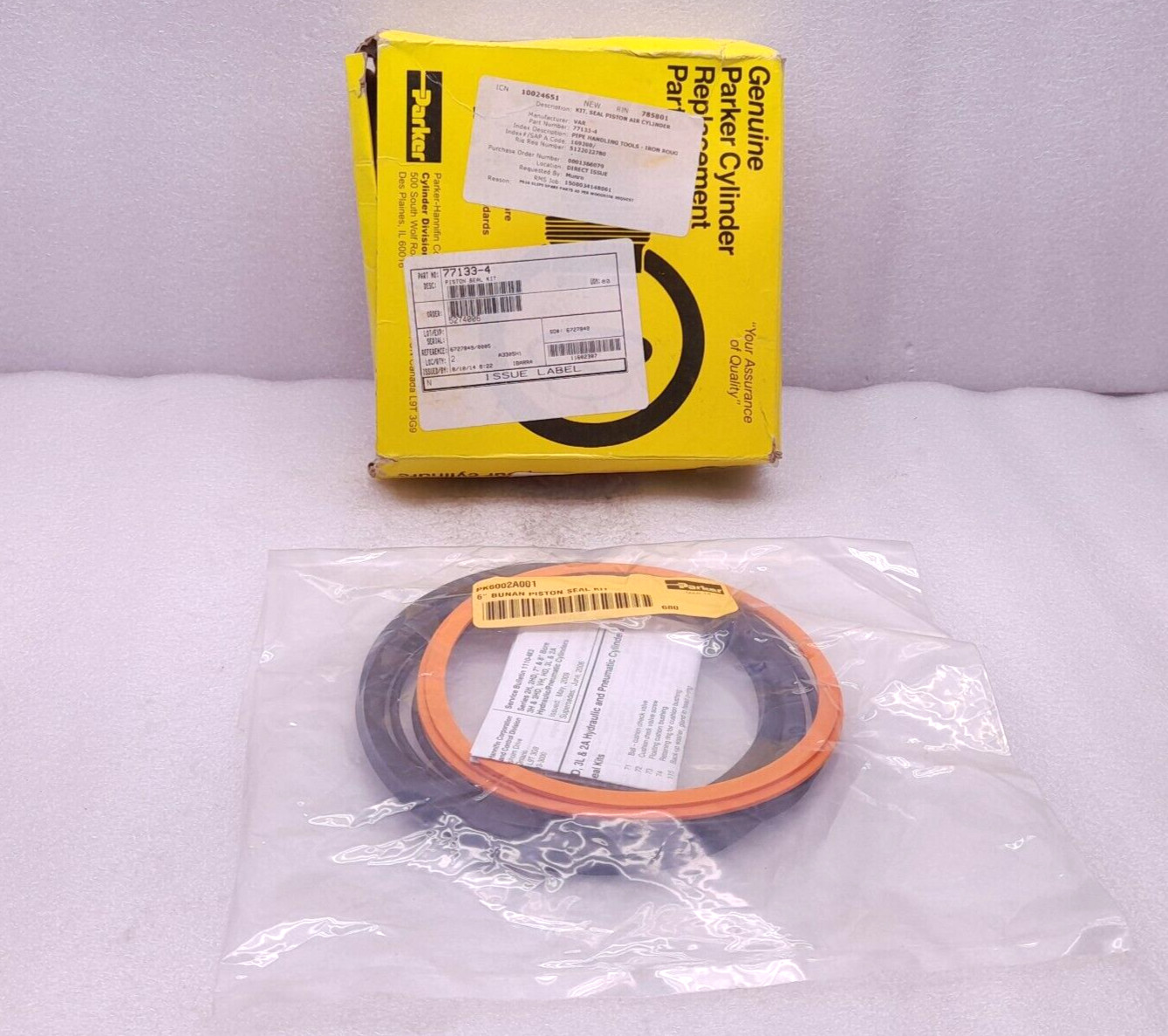 Parker PK6002A001 6” Bunan Piston Seal Kit