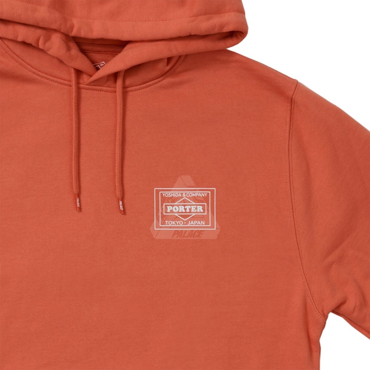 PALACE SKATEBOARDS YOSHIDA PORTER LOGO HOODIE Orange M Size PALACE SKATEBOARDS YOSHIDA PORTER LOGO HOODIE Orange M Size