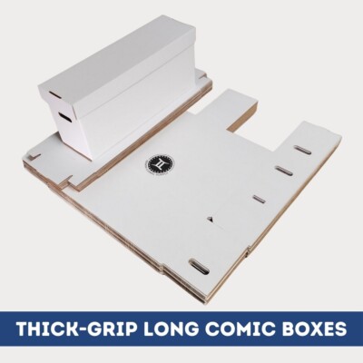 GEMINI Thick-Grip Long Comic Storage Box with Lid (glue-free)