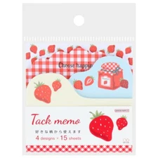 Sunstar Stationery Sticky Notes Die Cut Block ICHIGO Strawberry A from JP