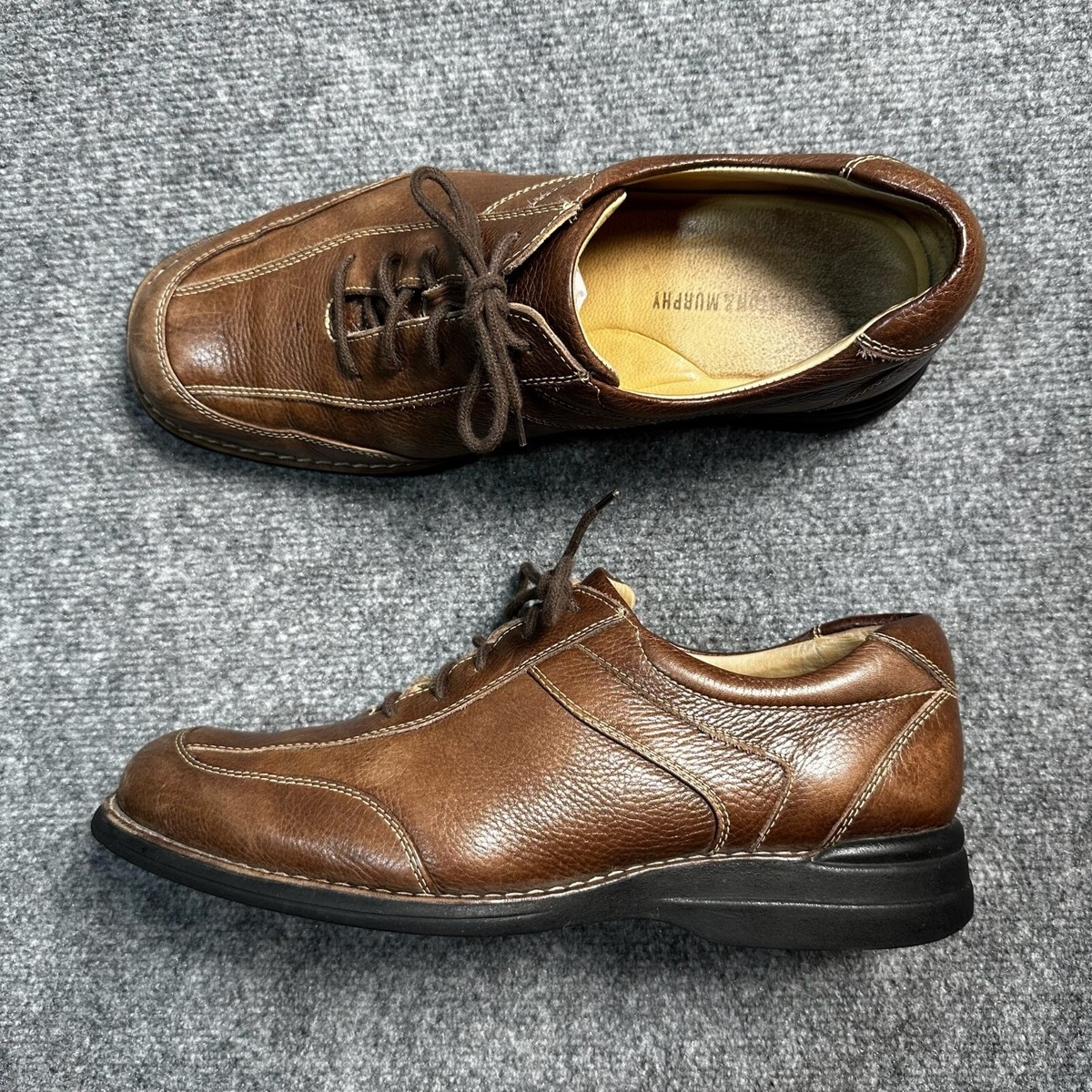 Johnston Murphy Shoes Mens 10.5 M Brown Leather Lace Up Low  display picture 2