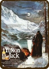 1978 YUKON JACK WHISKY & Robert Service Poem ** DECORATIVE REPLICA METAL SIGN **