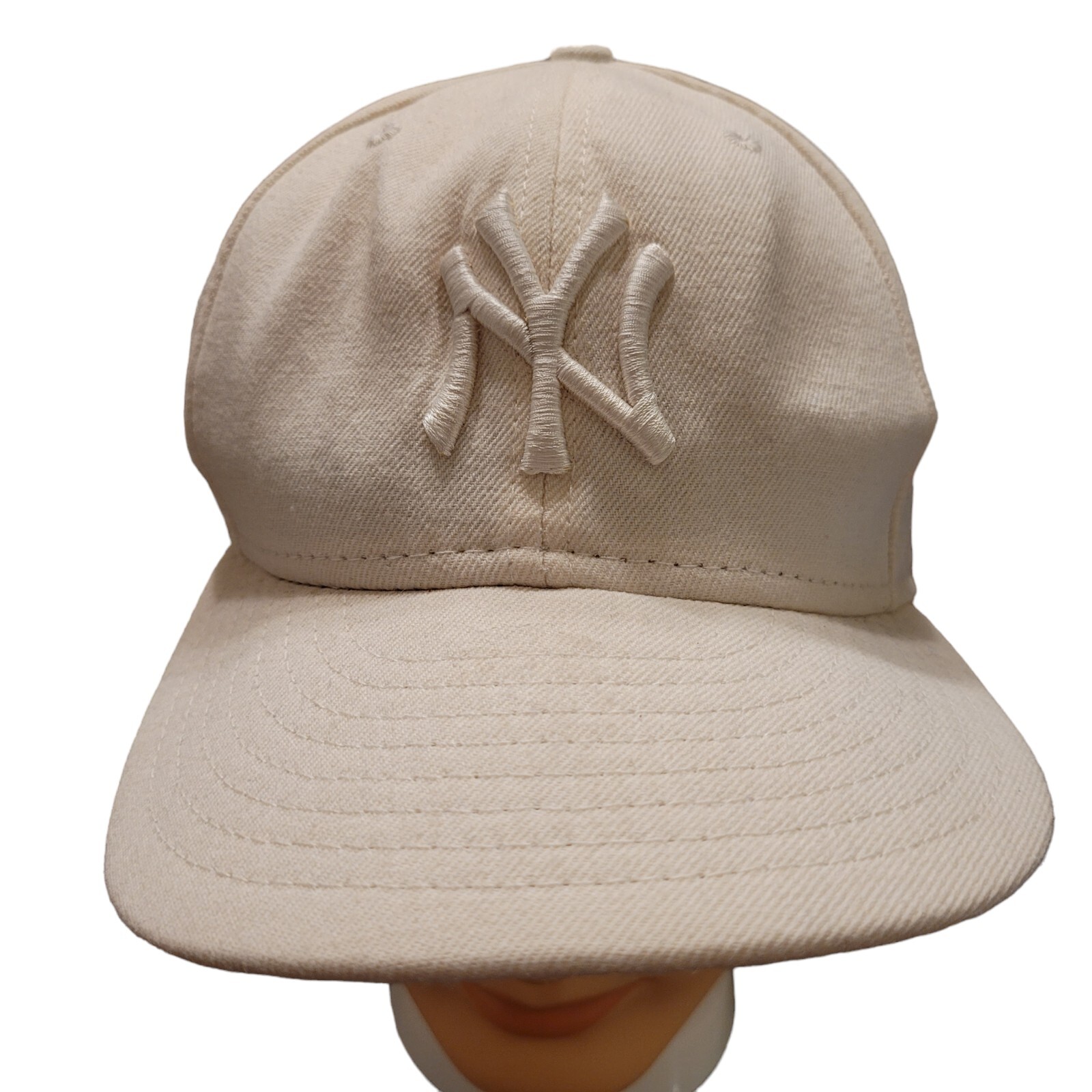 New York Yankees Fitted Baseball Hat Cap 1/2 White Wool New Era