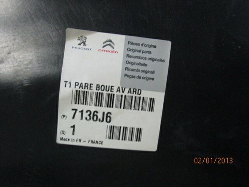 UN PAREBOUE AILE AVANT DROIT PEUGEOT 206 ref 7136 J6 - Imagen 2 de 2
