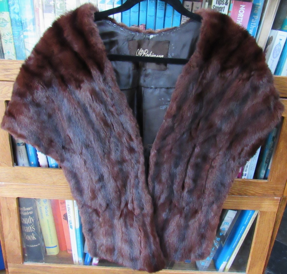 Vtg J W Robinson California Mink Fur Wrap Stole 1940s/1950s