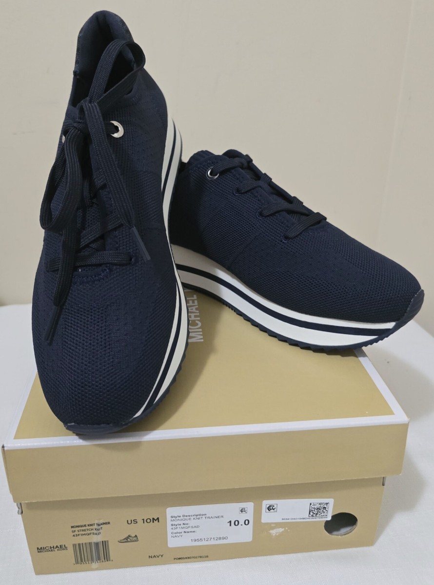 【送料&関税込】Michael Kors Multicolor Fabric Monique Sneak Michael Kors Women's Monique Knit Trainer Lace-Up Running