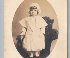 1910 1920 Baby Child Winter Outfit RPPC Real Photo Postcard