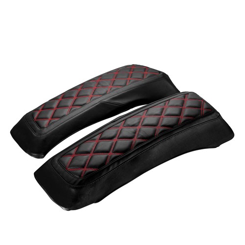 Red Diamond Saddlebag Speaker Lid Covers for 1993-2013 Harley Touring FLT FLH - Foto 7 di 8