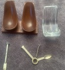 Vintage Savinelli Dual Pipe Rest Milano Italy 1 Clear Glass Pipe Rest & 2 Tools — photo 1