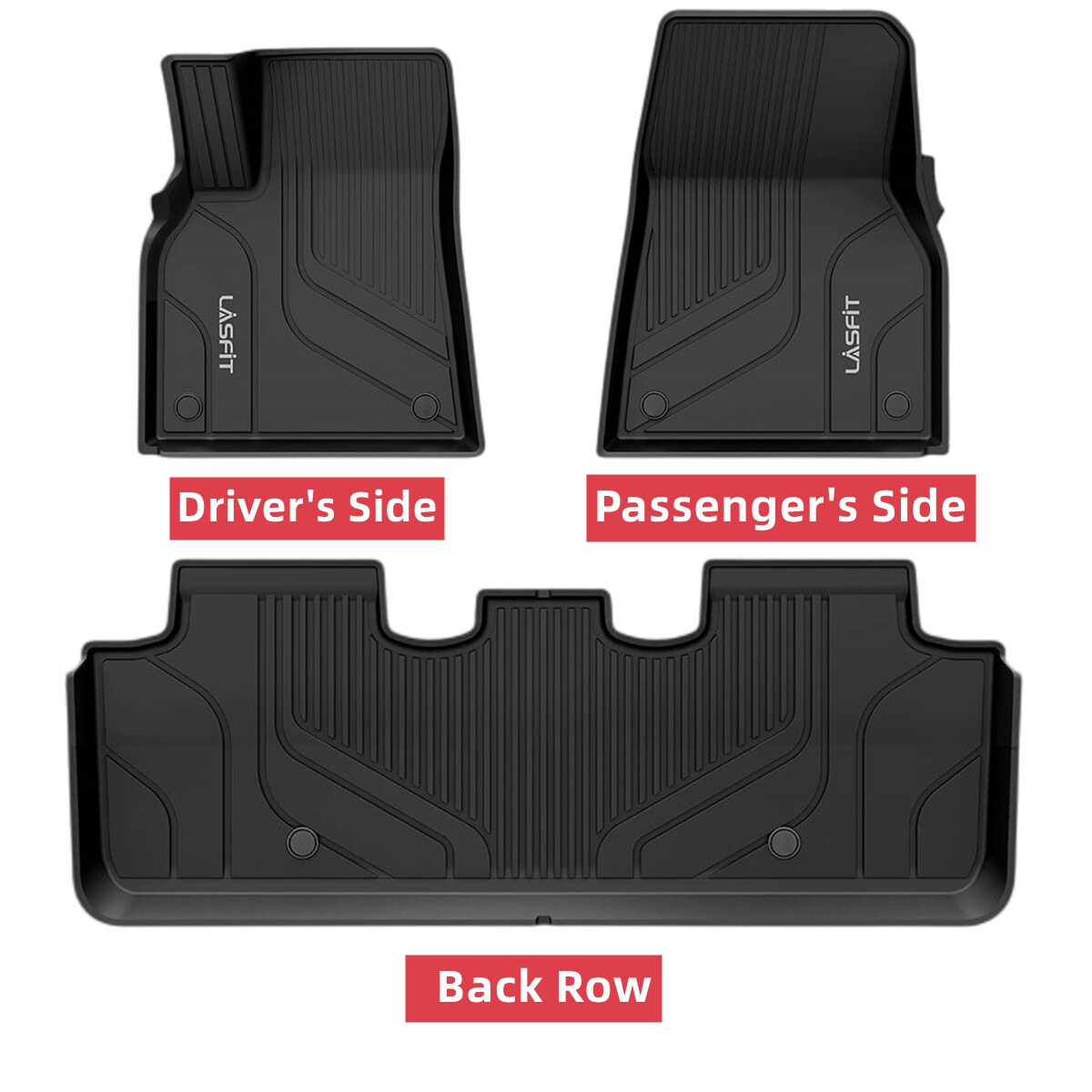 Lasfit Floor Mats for Tesla Model Y 20202022 2023 All Weather Liners