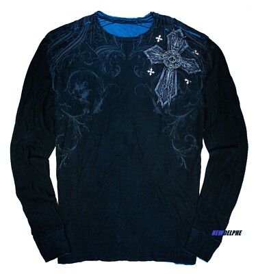 NWT AFFLICTION Vintage Men LS Tee T-Shirt NWT AFFLICTION Vintage Men LS Tee T-Shirt