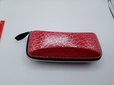 Red Hard Eye Glasses Sunglasses Case Eyewear Protector Zipper Box Holder