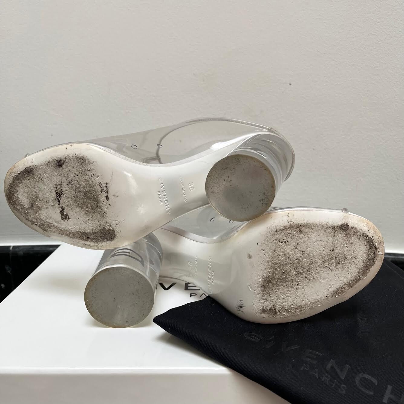 GIVENCHY PVC & PLEXIGLASS CLEAR TRANSPARENT HEEL … - image 7