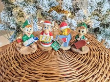Lot Of 4 Marathon Oil Co. Gas Station Christmas Tree Ornaments w tags Vintage