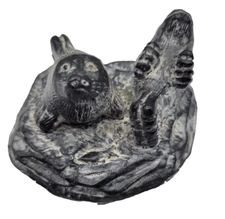 Art Signed AL WOLF Original Sculpture Seal Sea Lion Fait A La Main Au Canada