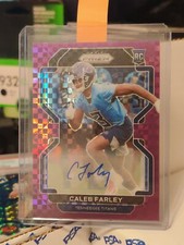 Caleb Farley Rookie 2021 Panini Prizm Football Purple Power Auto 49/49 #375 RC