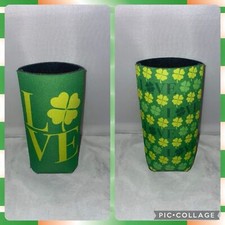 St Patrick’s Day - LOVE - clover - Irish - can Koozie 6.5 inches Made in the USA