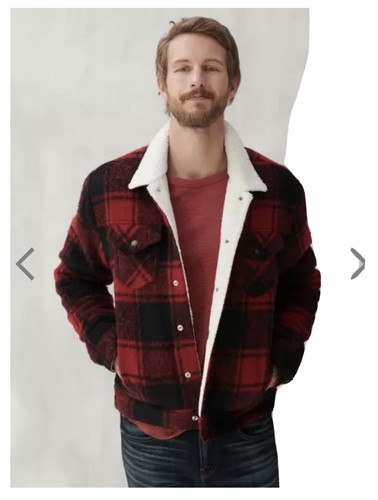 Wool Trucker Sherpa Plaid Jacket 