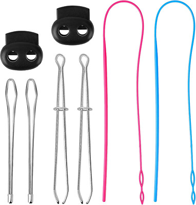 8Pcs Drawstring Threader Tool Set,Flexible Drawstring Threaders Plastic 