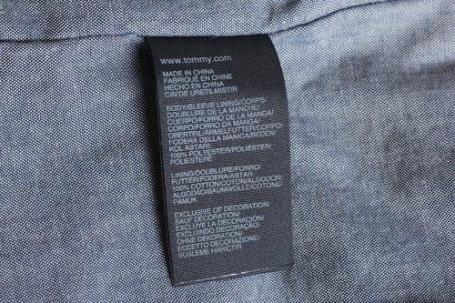 TOMMY HILFIGER Chaqueta Hombres Talla XL Cremallera Completa Rojo Poliéster M... - Imagen 9 de 9